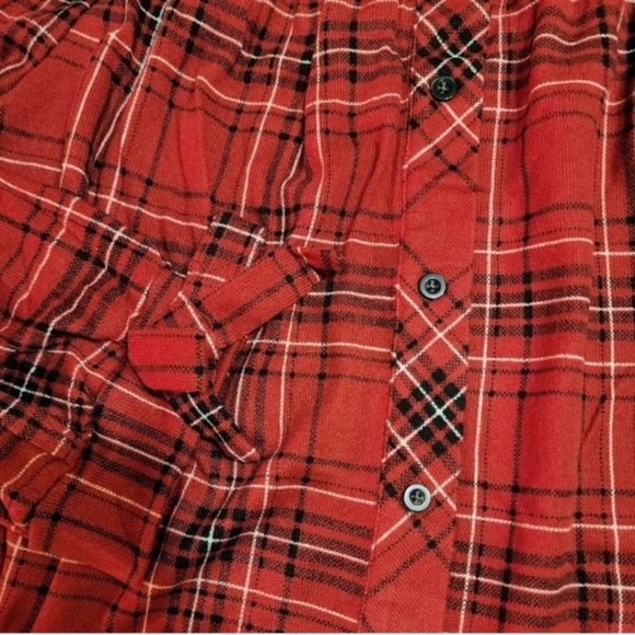 Red Plaid off the Shoulders top - Picture 5 of 5